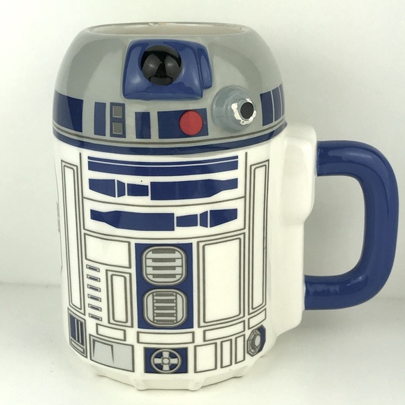 Star Wars R2D2 Disney Sculpted Ceramic Mug 20 oz. Vandor Bioworld Blue Used - Picture 6 of 6